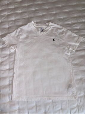 Polo Ralph Lauren White V-Neck Tee